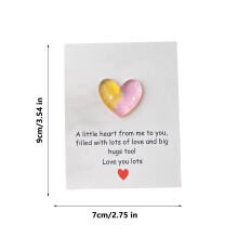 Pocket Hug Heart Gift Card with Greeting Cards – Cute Keepsake for Colleagues, Family & Distance Gifting (Bright Color)