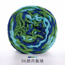 Zachte, veelkleurige polyestergarenrol – Zacht, duurzaam handwerkgaren voor haken, breien en knutselen; blauwgroene serie