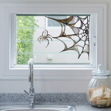 Halloween Web Raamsticker – Elektrostatische Transparante Glassticker voor Feestdecoraties