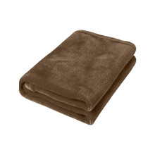 Plush Fuzzy Throw Blanket, 50x70cm Extra Soft & Warm Decorative Accent, Lightweight Versatile Blanket for Couch, Office, Travel or Guest Room - Brown