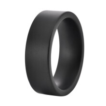 Keramische trouwring, matzwart, 8 mm, maat 12