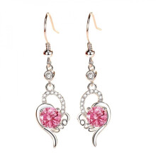 925 Sterling Silver Stud Earrings Birth Cubic Zircon Fashion Jewelry For Women