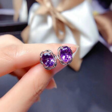 925 Sterling Silver Stud Earrings Birth Cubic Zircon Fashion Jewelry For Women