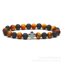 Onyx & Tiger Eye Beaded Bracelet for Men & Women – Christian Religious Jewelry, Anniversary Gift for Dad, Husband – Compatible with Faith-Based