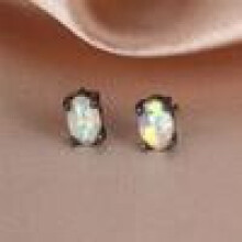 925 Sterling Silver Stud Earrings Birth Cubic Zircon Fashion Jewelry For Women