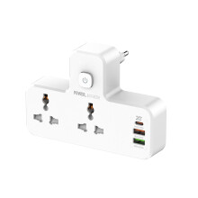 C típusú univerzális elosztóaljzat USB gyorstöltő aljzattal és szabályozható LED jelzőfényel