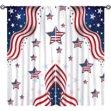 4th of July Curtains Flying Flag Pattern Rod Pocket Thermal