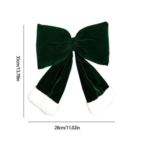 Christmas silk bow decoration red multicolor large 2