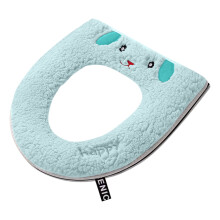 Coussin de siège de toilette en mousse souple lavable pour toilettes rondes ou