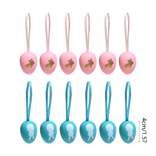Ostereier aus Kunststoff in Hasenform, 4 cm, 12er-Packung 2