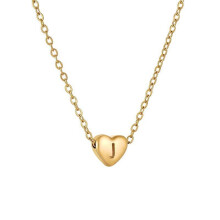 Initial Pendant Necklace for Men Womens, 18K Gold Plated Full Heart Letter Capital Necklace Alphabets from A-Z Figaro Chain Necklaceins