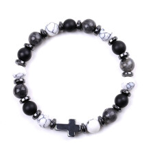 Onyx & Tiger Eye Beaded Bracelet for Men & Women – Christian Religious Gift, Anniversary Jewelry for Dad, Husband – Compatible with All Wrist