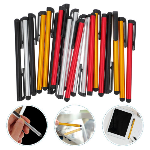 Set di 4 penne stilo capacitive con punta morbida in alluminio