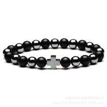 Onyx & Tiger Eye Beaded Bracelet for Men & Women – Christian Religious Gift, Anniversary Jewelry for Dad, Husband – Compatible with All Wrist