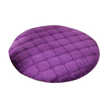Round Plush Tatami Cushion 12x12in Flock Floor Pillow Non-Slip Support Dining Stool Mat Breathable Home Office Decor