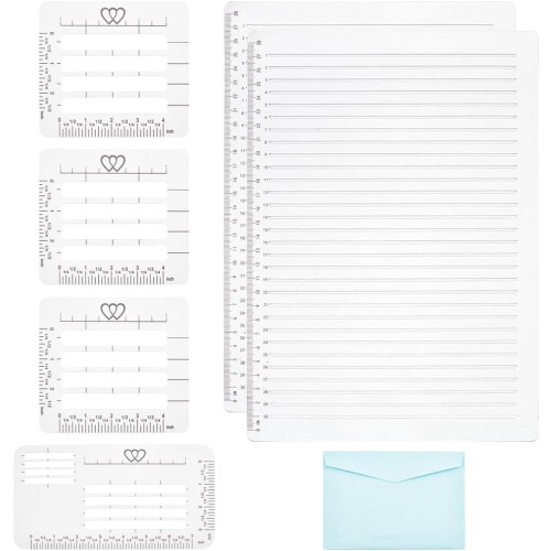 Stencil Set Envelope Addressing Straight Line Writing Ruler
