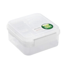 Contenitore per il pranzo impilabile con scomparti, bento box, a doppio strato, a prova di perdite, adatto al microonde, contenitore per la
