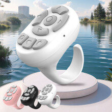 Bluetooth-fjernkontroll under $5 – Håndfri sidevender og selfie-lukker for smarttelefon/nettbrett, kompatibel med iOS/Android