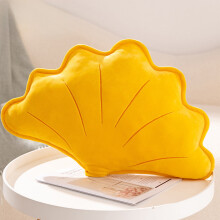 21.6-Inch Maple & Ginkgo Leaf Plush Pillow - Yellow Fall Thanksgiving Decor, Soft Short Plush Cushion for Sofa Home Decor, Holiday Gift Yellow