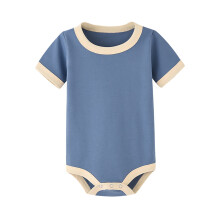 Unisex Baby Short-sleeve Bodysuit, Organic Cotton Baby Clothes for Blue 3-6 Months