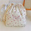 Floral Drawstring Bow Makeup Bag Home Travel Organizer 8
