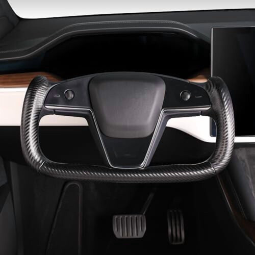 Κάλυμμα τιμονιού Tesla Yoke για μοντέλο S/X2021-σήμερα – Μαύρο 1