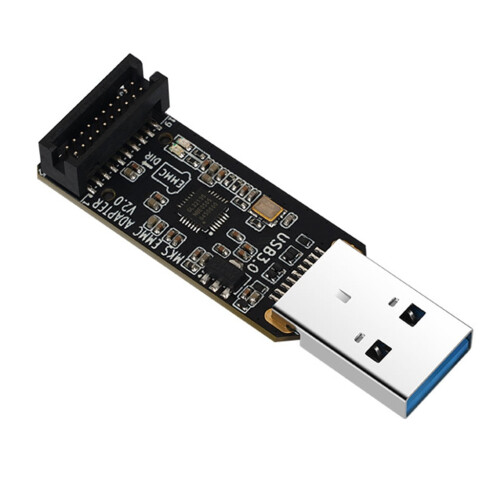 Εύχρηστος προσαρμογέας EMMC με USB Speed EMMC Reader, για γρήγορη διαχείριση δεδομένων, 2