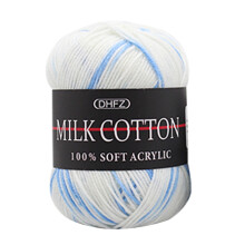 Filato di cotone Milk Cotton, morbida lana per neonati, 50 g, sfumatura colorata