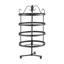 4 Tiers Earring Holders Organizer 360 Rotating Earring Organizer And Storage Jewelry Display Stands Metal Necklace Jewlery Holders