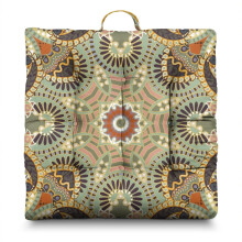 Paisley Meditation Pillow Square Boho Yoga Cushion 22 x 22