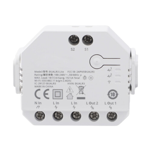 Télécommande sans fil DualR3Lite pour interrupteur intelligent bidirectionnel