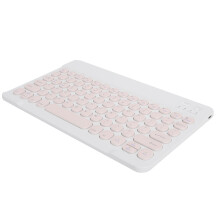Pink 10in Wireless Bluetooth Keyboard for Tablets & Smartphones, 110mAh
