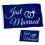 Just Married Ring Flagg Banner Dobbeltsidig 9x1,5 m Blå 1