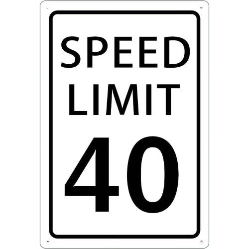 Μίνι μεταλλική πινακίδα ορίου ταχύτητας 3MPH12x16 ίντσες