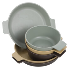 Ensemble de vaisselle en plastique léger et portable pour l'extérieur, 4 pièces