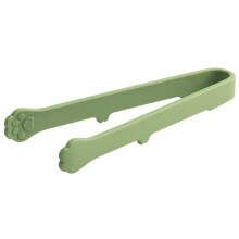 Pinzas para pan y alimentos con forma de gato, color verde antiadherente.