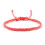 Βραχιόλι με κερωμένο κορδόνι, ροζ πλεγμένο βραχιόλι με κόμπους 1