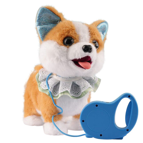 Chien robot télécommandé avec laisse pour enfants de 3 ans et plus
