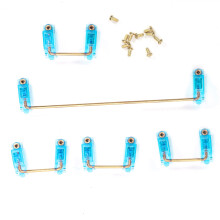 Mechanical Keyboard Stabilizer with Gold-Plated Screws for 61/64/87 Keys (Transparent Blue)