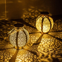 Set van 3 LED-tuinlantaarns in retrostijl, hangende decoratieve verlichting voor buiten, tuin, terras, Moederdag of verjaardag.