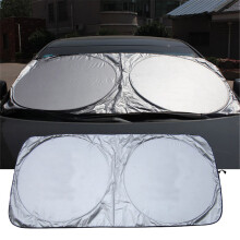 Pare-soleil de voiture pliable Ă double anneau 150 x 70 cm, protection UV et chaleur
