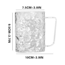 Borosilikaattilasista valmistettu lämmönkestävä kuppi, 13,5 oz
