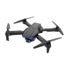 Zwarte mini opvouwbare RC-drone, 20 minuten vliegtijd, bereik van 150 meter, geen camera, 1800 mAh accu en reservepropellers – geschikt voor