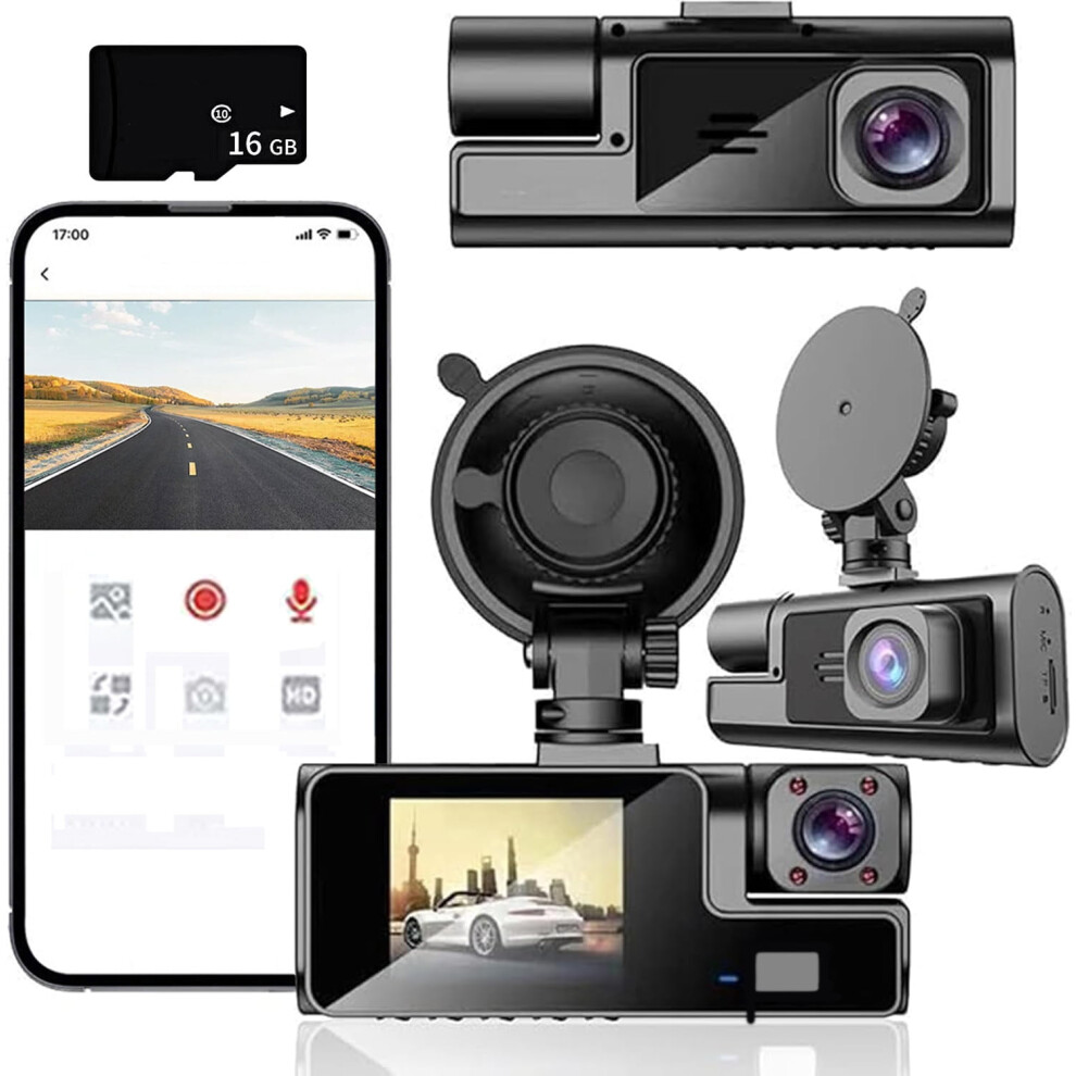1080P Wifi Dash Cam With Night Vision, 140 Wide Angle, Loop Recording & Motion Detection Â Compatible With Cars/Trucks 9489952889139