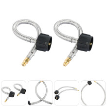 RV Propane Hose Pigtail 1/4" Male Inverted Flare 2 Pack