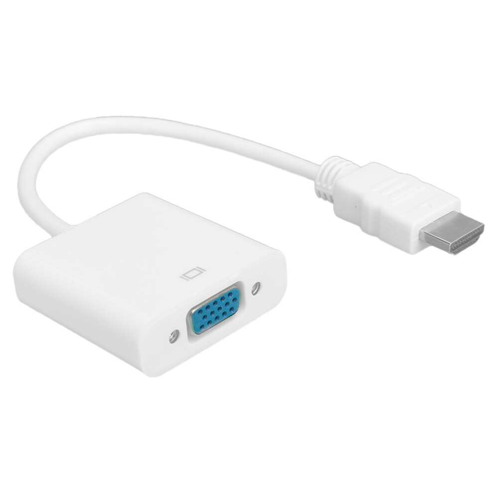 Hdmi To Vga Adapter Cable For Computer & Laptop 1.8 Metres Plug & Play White 4991391730637