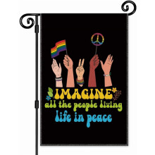 Vlajka Mírové zahrady LGBTQ včetně 12x18 palců, oboustranná