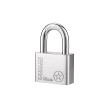 Vonkajší visiaci zámok z nehrdzavejúcej ocele Waterproof4Keys strieborný