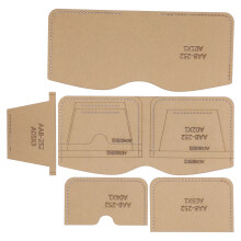 5Pcs Acrylic Wallet Template Set for Leather Craft, 8.5x21cm