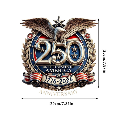 USA 250th Anniversary Sticker Pack 5 pcs 8 inch 1